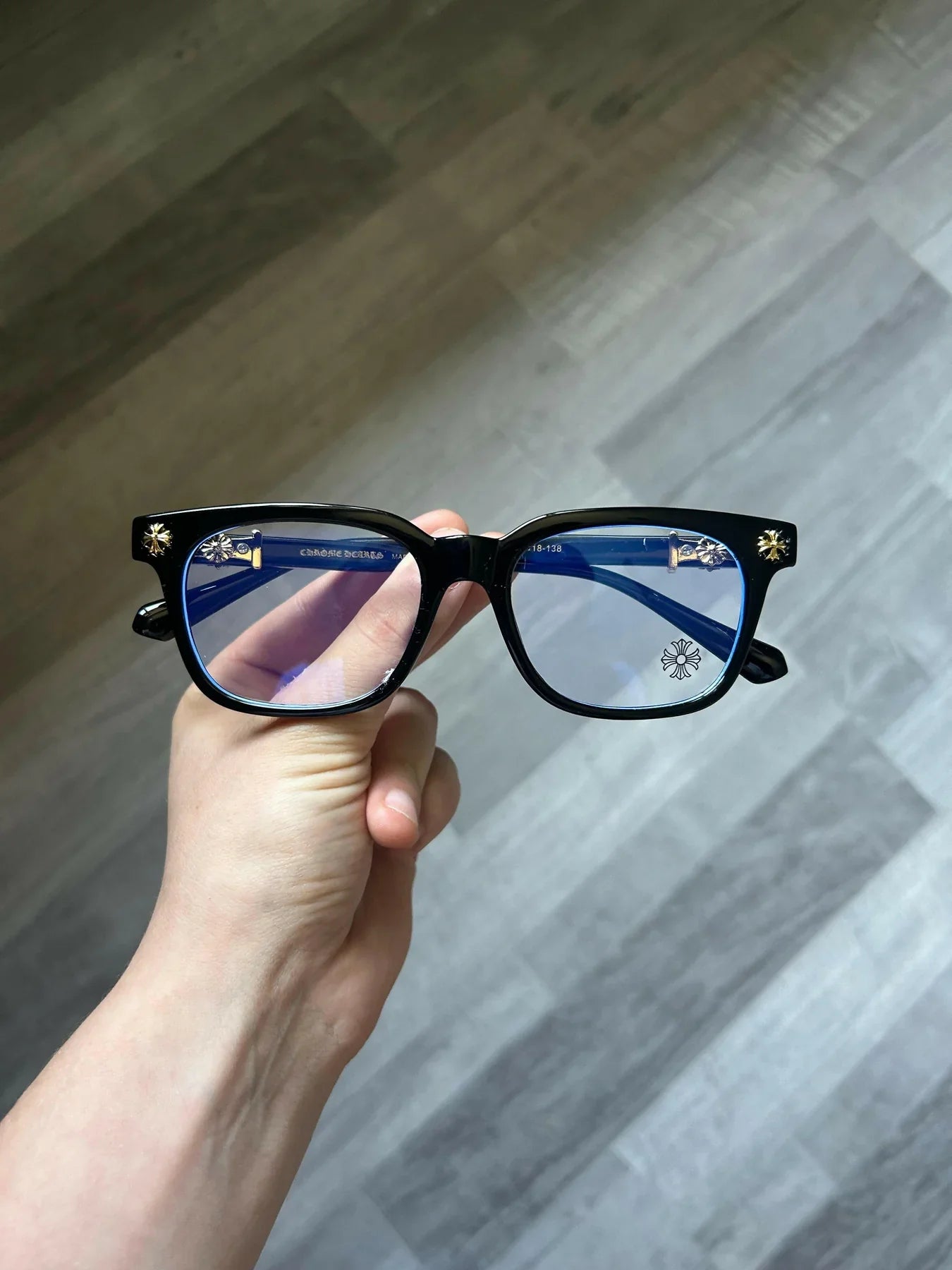 Chrome Glasses (Gold)
