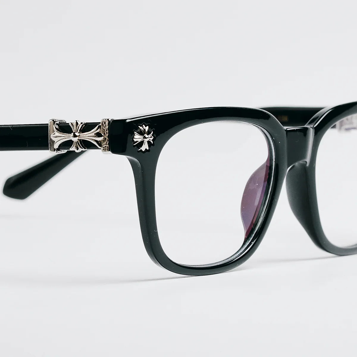 Black Chrome Hearts Glasses